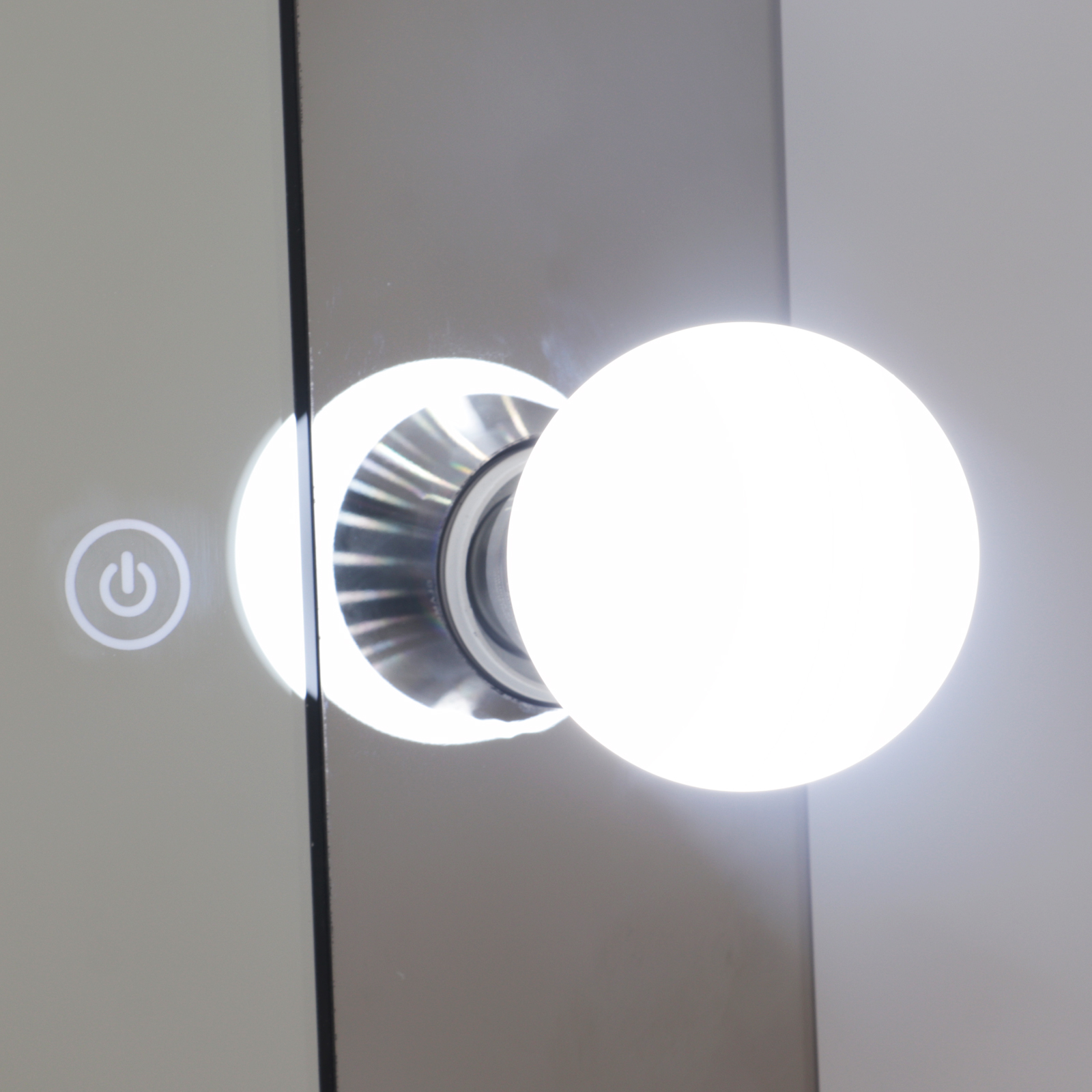 Hollywood Lighted Vanity Makeup Full-Length Mirror Dimmable 20 Led Bulb Lights Touch Control Makeup 