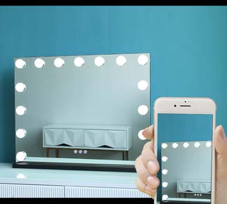 New Hollywood style LED makeup mirror, used for makeup and dressing table in beauty salon, with touc