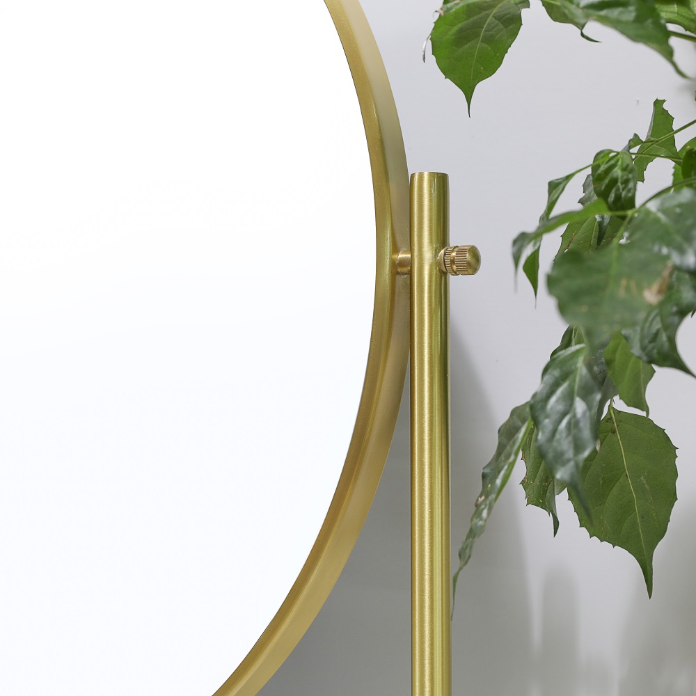 MAXERY Home Decor Marble Base Stand Table Makeup Mirror Natural Cosmetic Mirror Desktop Rotatable Mi