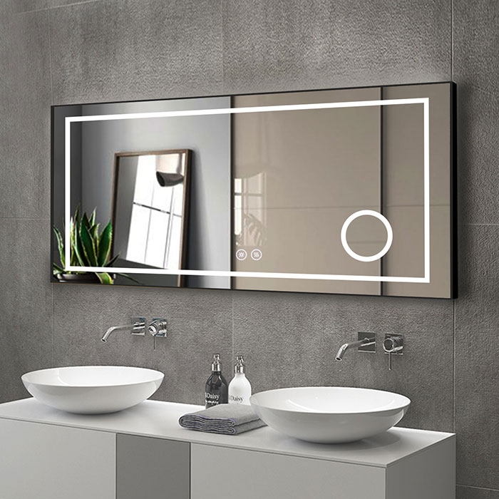 Hair salon mirror Led light  mirror with gold frame lighted vanity makeup mirror cosmetic cheap