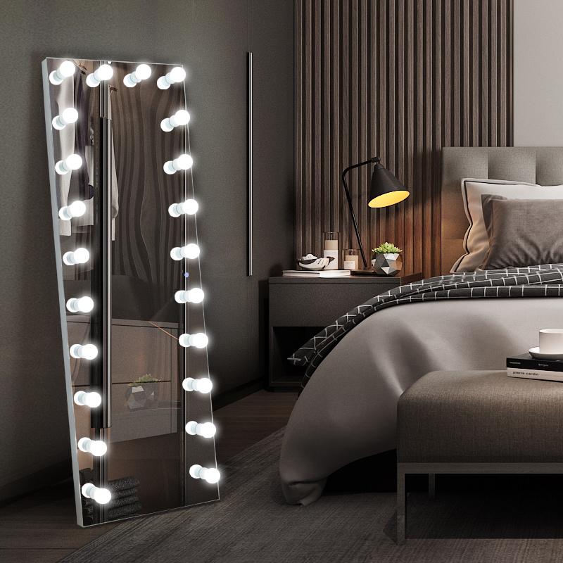Bedroom Full Length Vanity Mirror With Lights Hollywood Dressing Mirror Makeup
