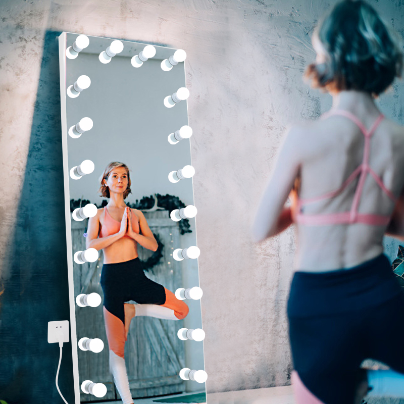 Bedroom Full Length Vanity Mirror With Lights Hollywood Dressing Mirror Makeup