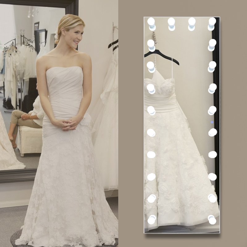 Bedroom Full Length Vanity Mirror With Lights Hollywood Dressing Mirror Makeup