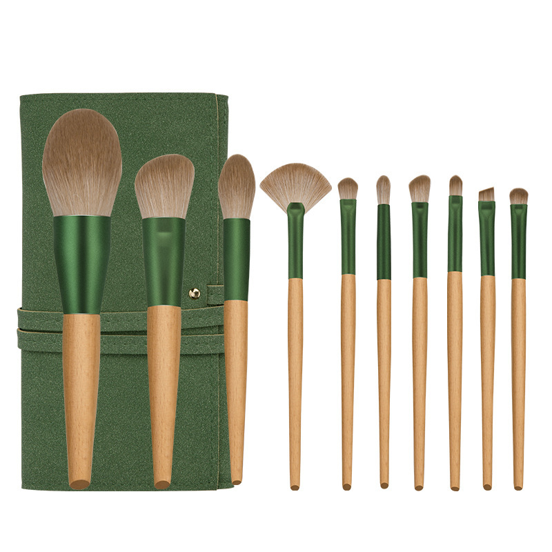Green radish makeup brush set professional soft wo