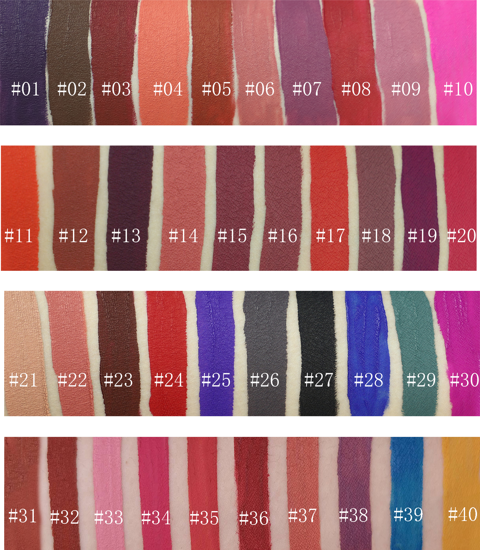 40 Color Nude Vegan Waterproof Private Label Matte