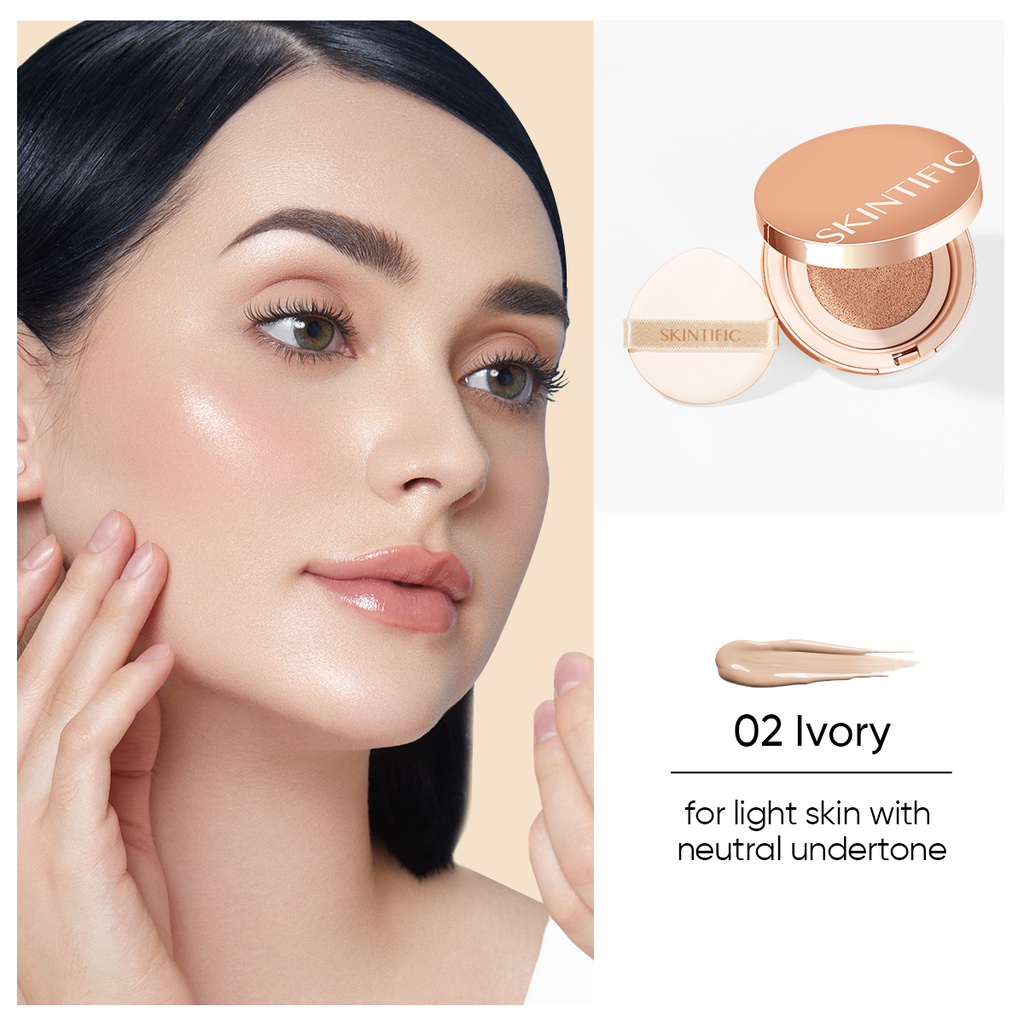 [Ready Stock] SKINTIFIC Cover All Perfect Air Cushion 24H Long-lasting SPF35 PA++++ Foundation Porel