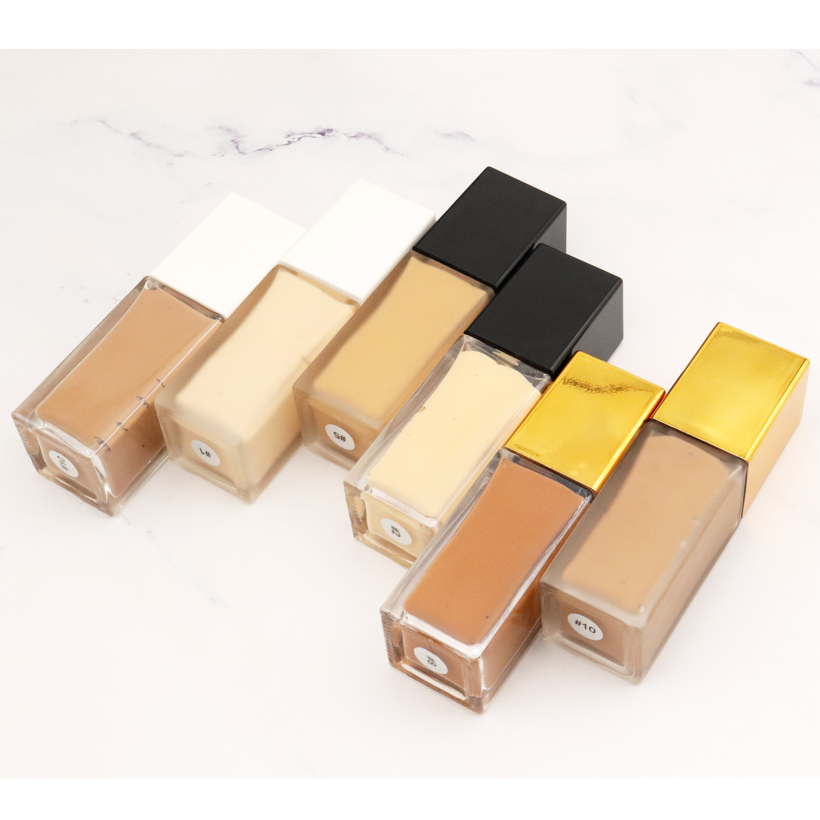 no logo 12 Colors Makeup Private Label Liquid Foun