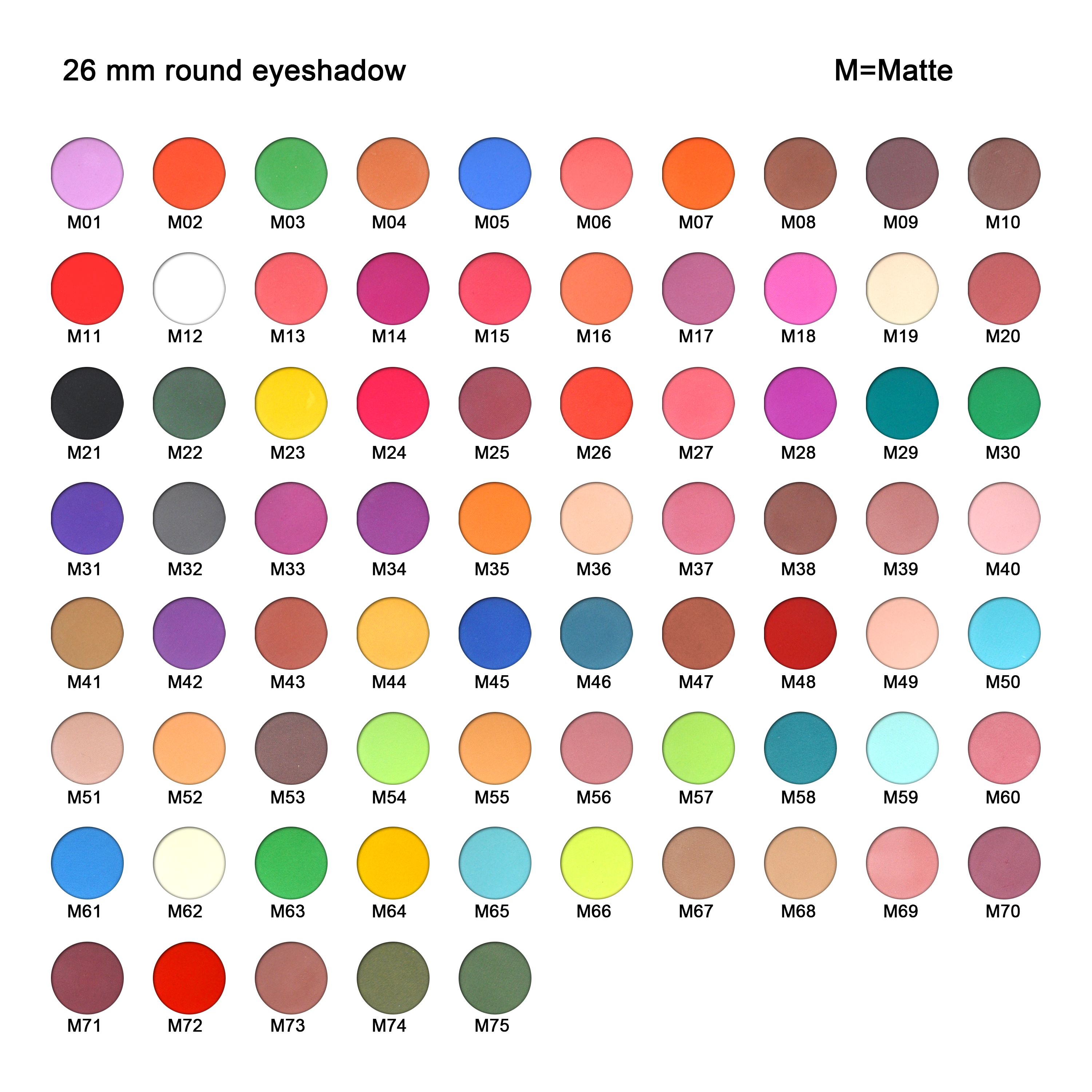 DIY custom own brand 26mm pan eyeshadow palette ch