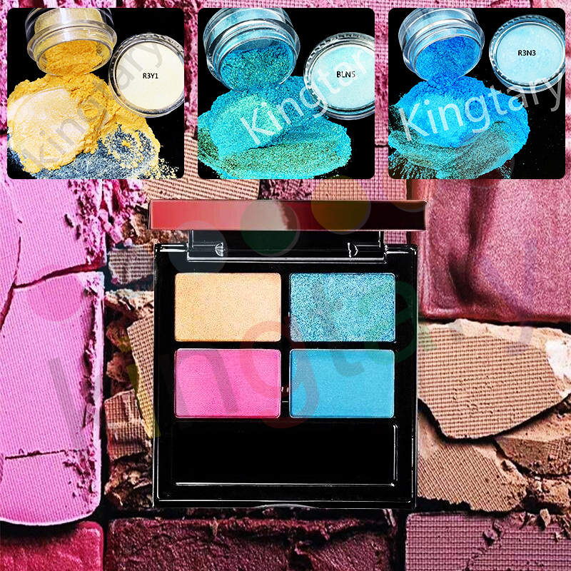 Duo chrome eye pigment cosmetic powder pastel pigm