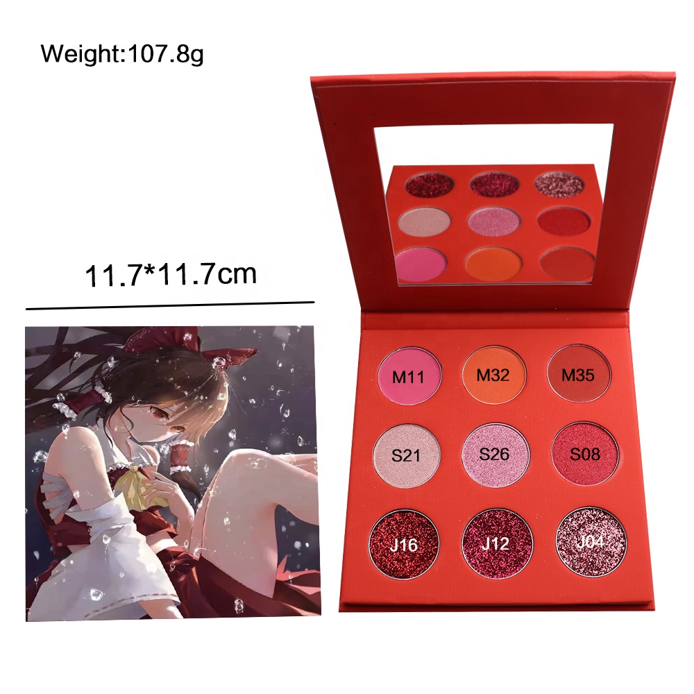Private Label 9 Colors Eye Shadow Professional Car