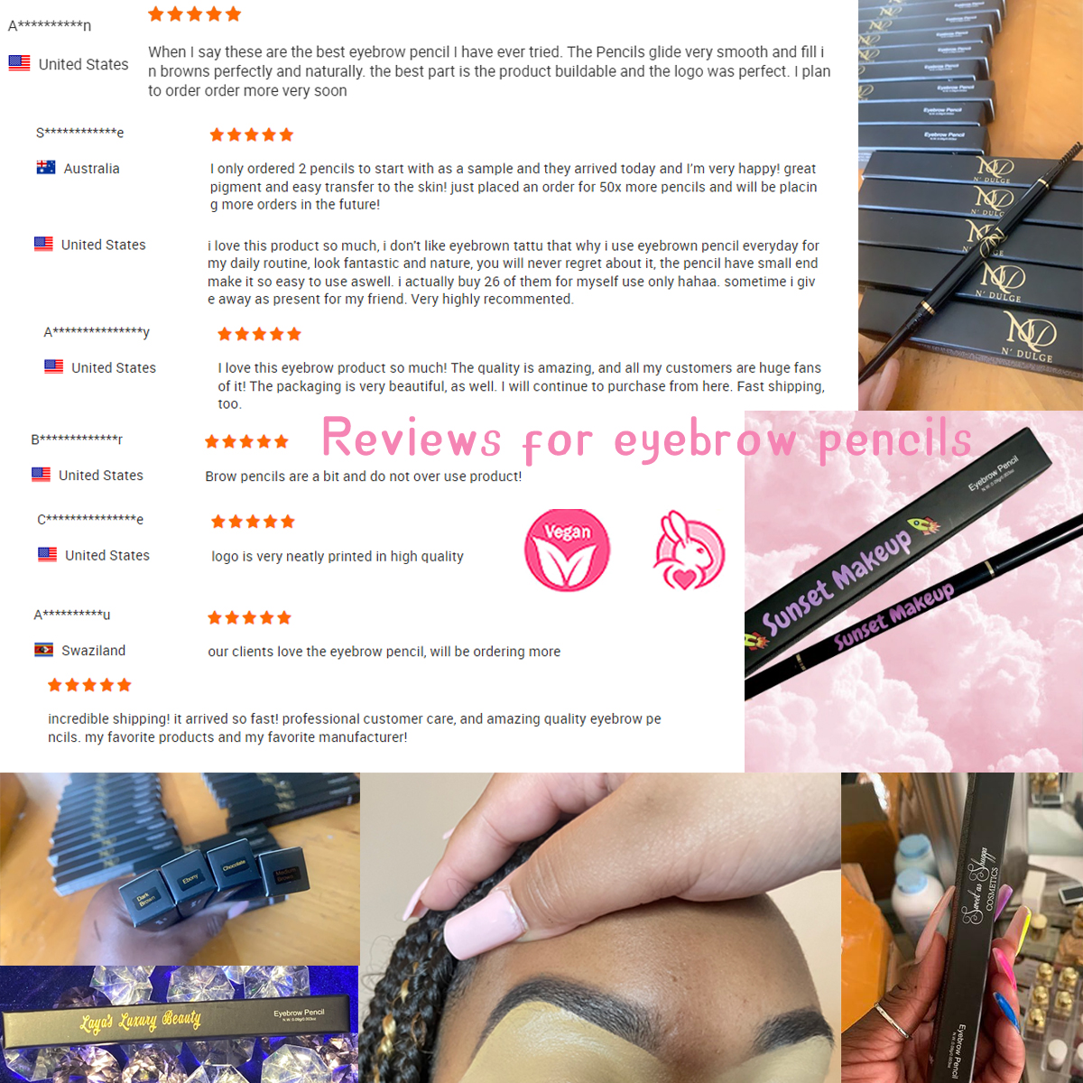 Wholesale no logo eye brow pen high pigmented wate
