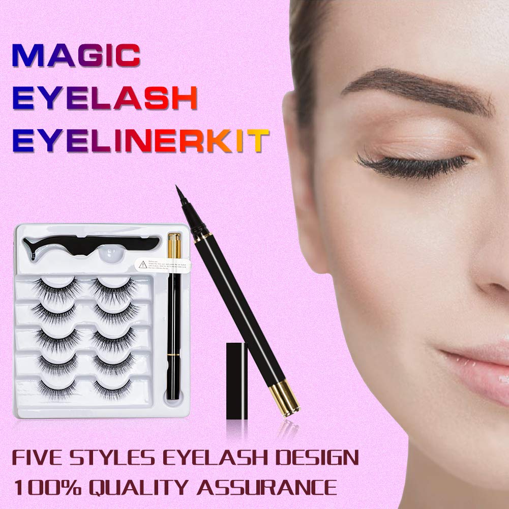Magnetic Eyeliner Eyelashes Set Private Label 3d m