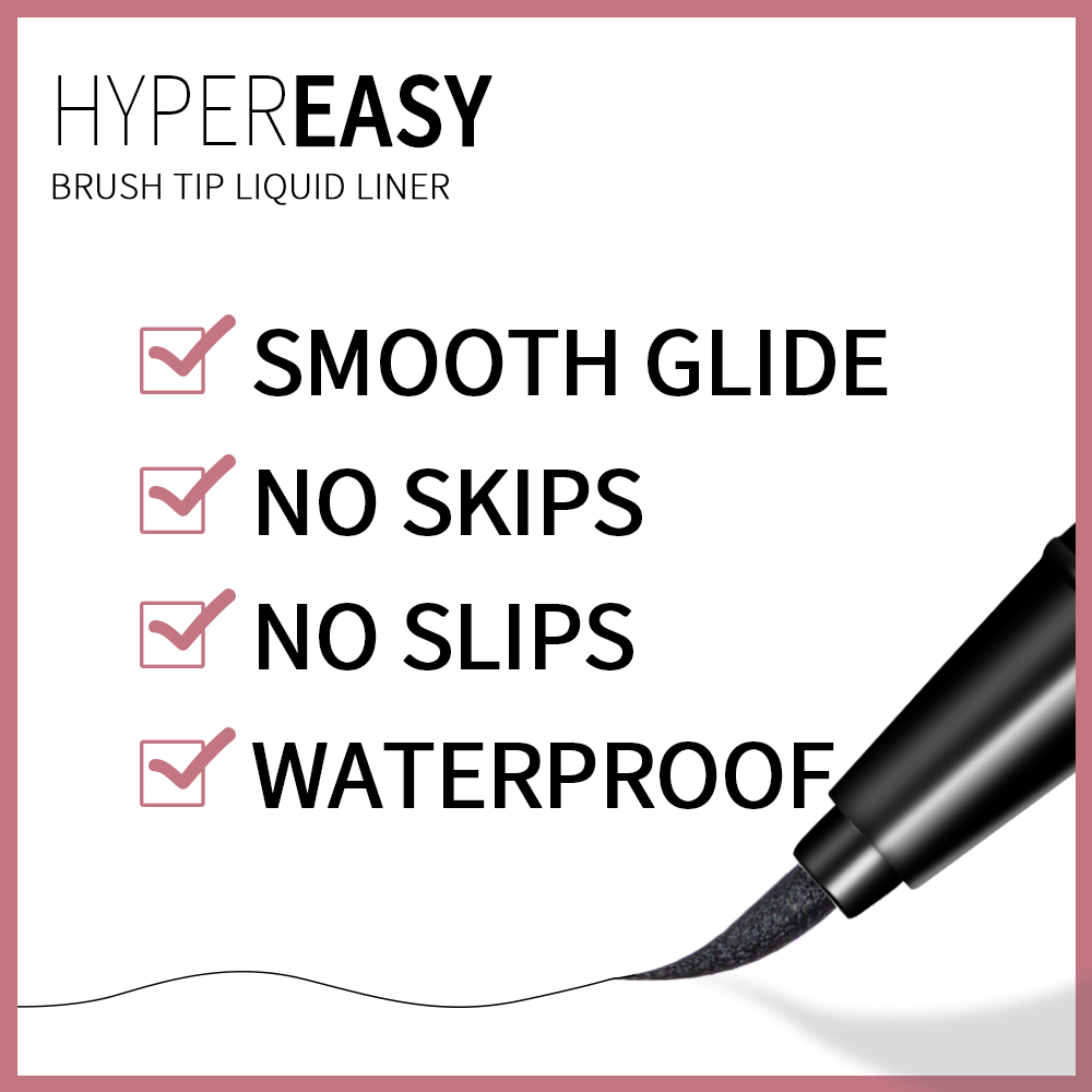 Private label brush tip eyeliner waterproof long l