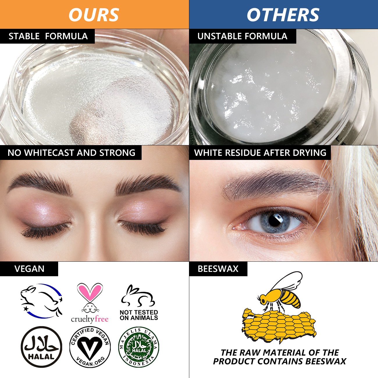 New Waterproof Long Lasting Clear Setting Pomade S