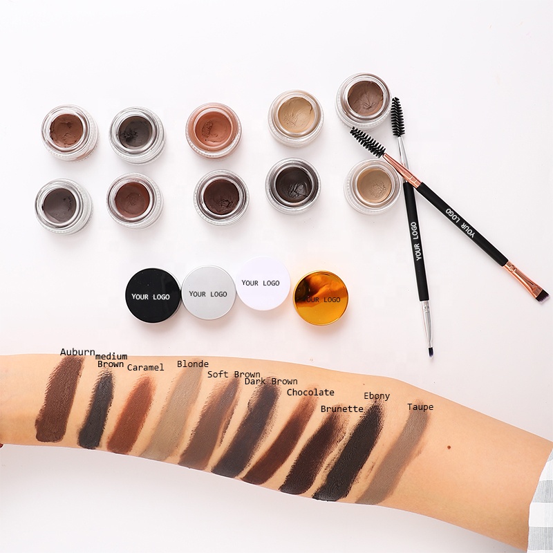 Hot Selling Eyebrow Pomade 10 Color Waterproof Eye