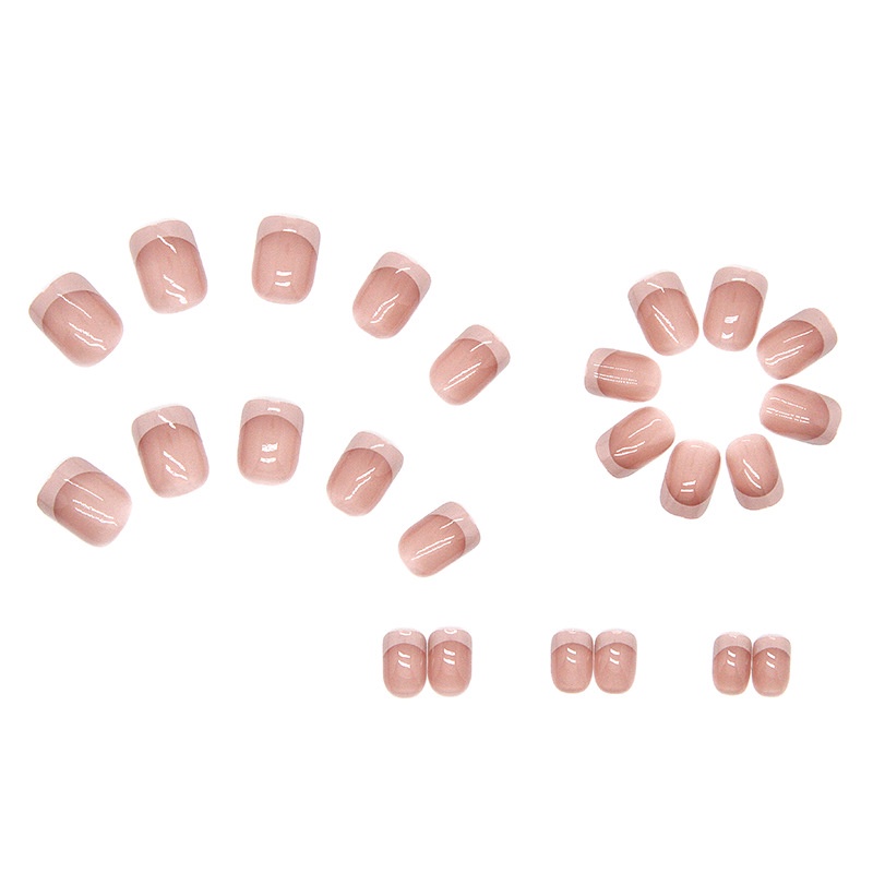 24Pcs Nail Art Patches Pure Powder Through Simple Atmosphere New Nail Art Patches One Second Wearabl