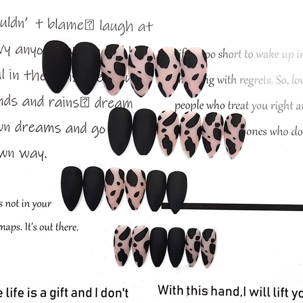 R153 24pcs Artificial Matte french nail fake nails