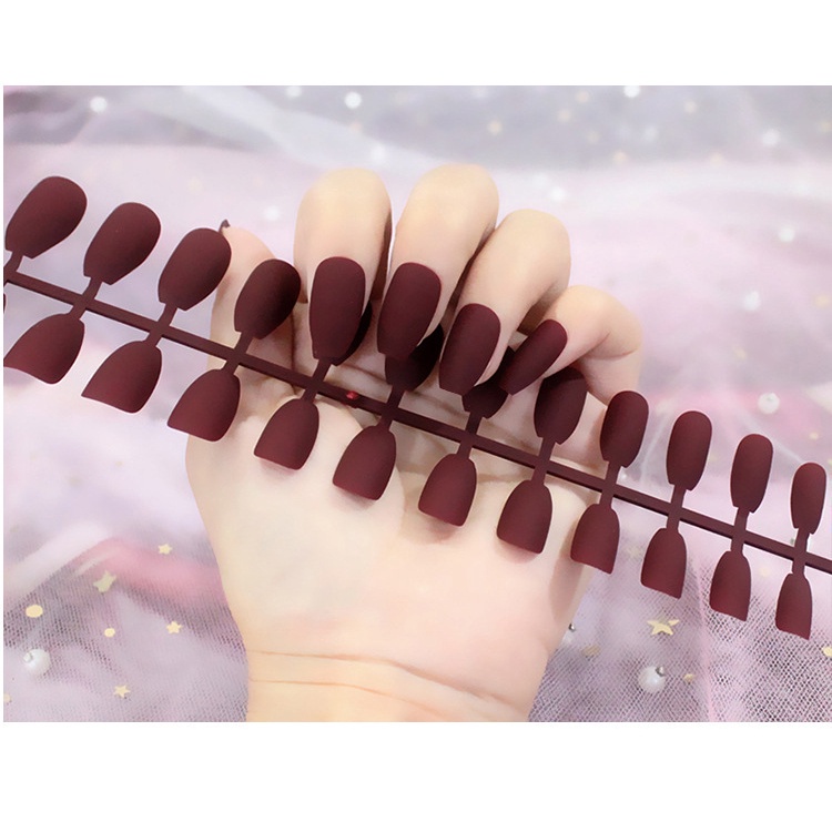 【with 24pcs Stickers】24Pcs False Fake Nail/false Nails/nail Stickers/ French Shiny Square Design Pre