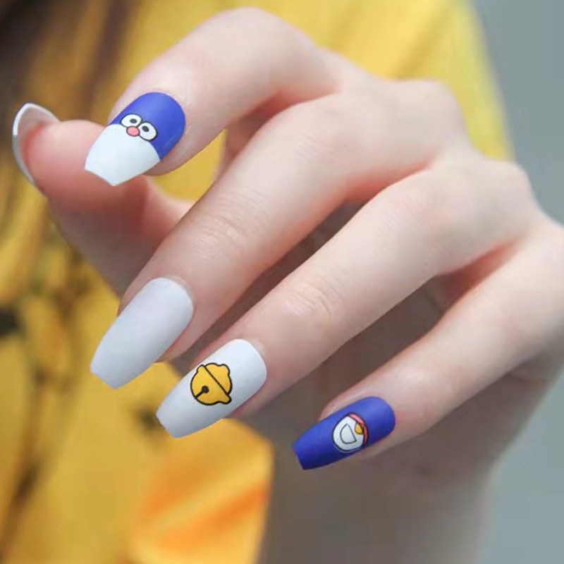 24Pcs/Box 3D Acrylic Nails Fake Nails Set with Glue