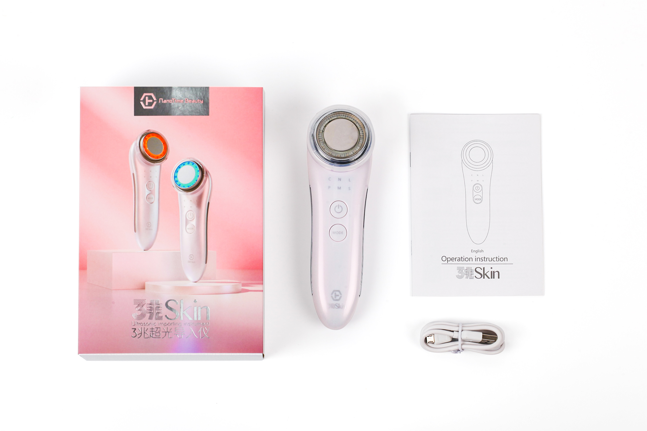Photon micro-current Ultrasonic Face Lifting and firming skin care beauty machine ultrasonic importi