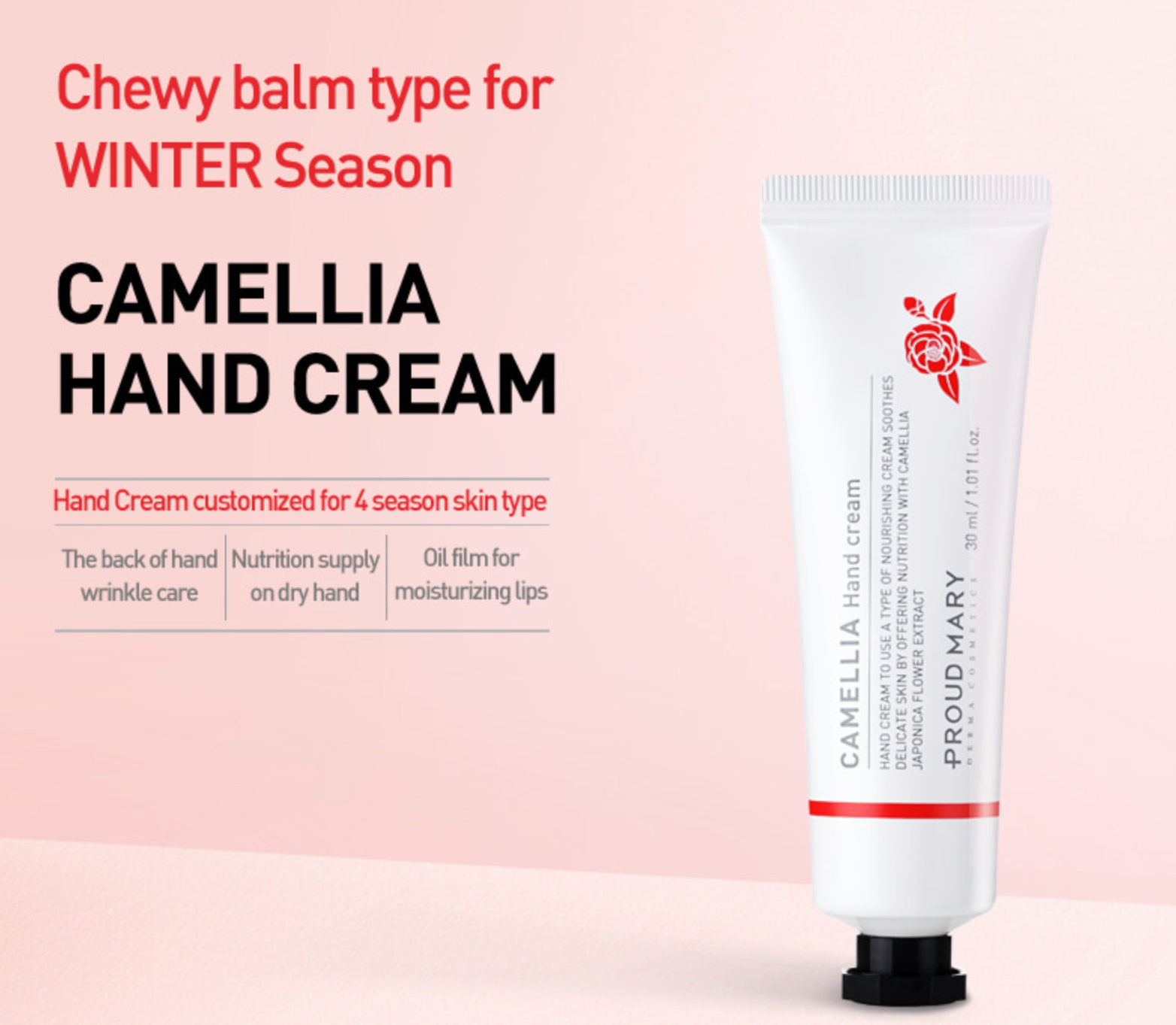 Korean Chewy Camellia Hand Cream 30ml for Moisturi