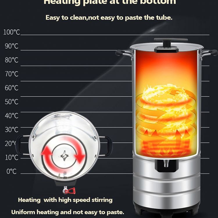 Home Appliance New Intelligent Commercial  110V Soy Milk Maker with Stainless Steel Housing.