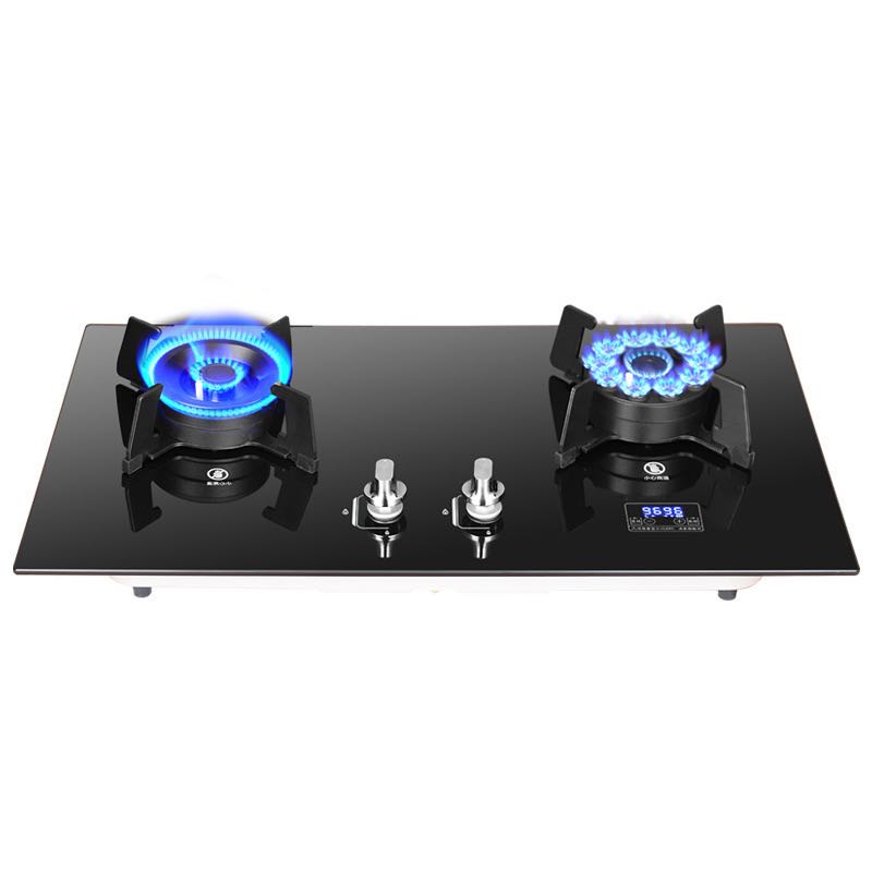 Strong fire home kitchen appliances various specifications glass gas double burners up-turn gas stov