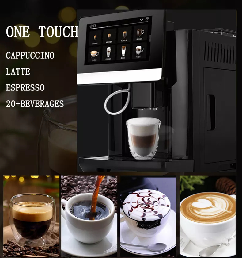 Intelligent Home Appliances 7inch One Touch Fully Automatic Espresso Coffee Maker Machine