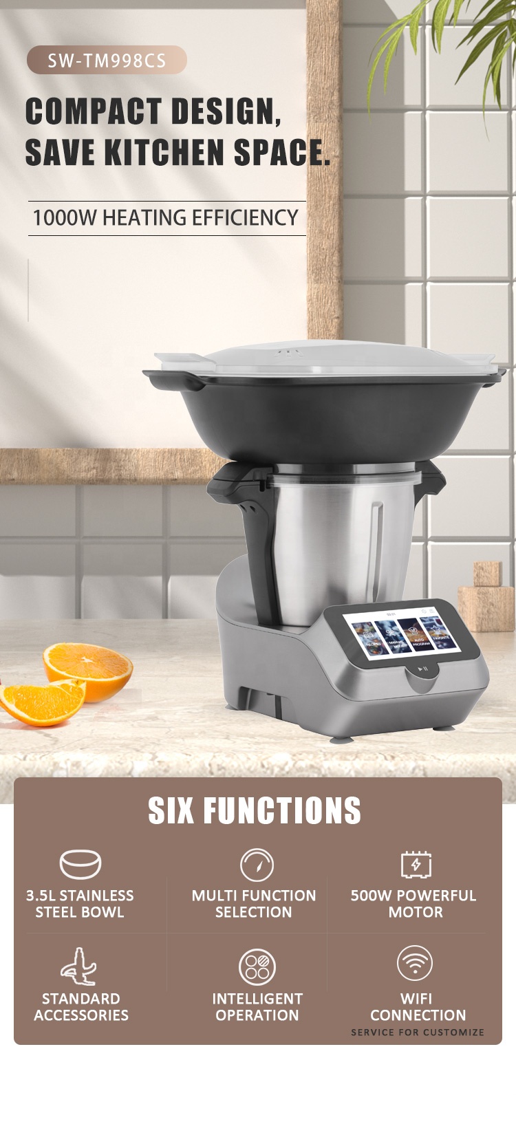 Home Thermomixer China Cuisine Cooking Machine Recipe Kitchen Machine Appliance Cooker Thermomixe Ro
