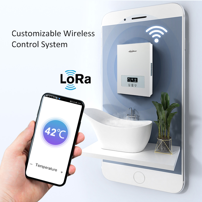Iron metal case smart home appliance whole house central heating 220V 12kw mini water heater portabl