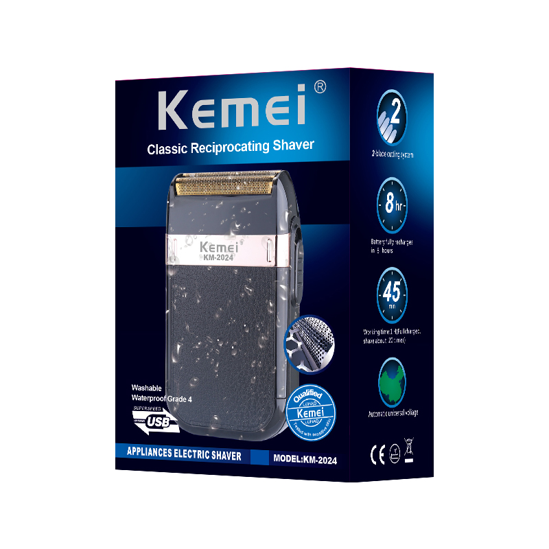 KEMEI KM-2024 ABS Reciprocating Electric Shaver US