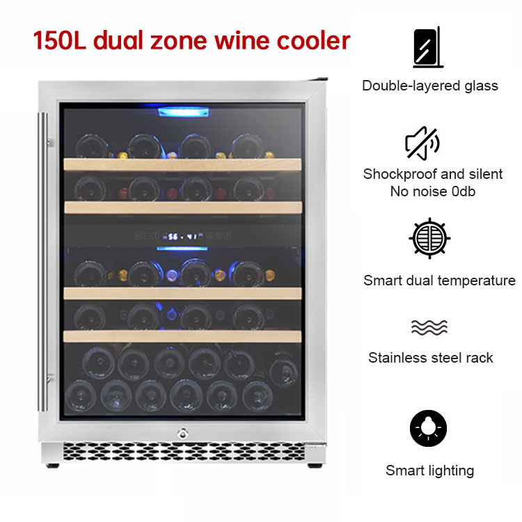 JOSOO home kitchen appliance wine cooler cabinet wood decorative wine refrigerators wine cellars chi