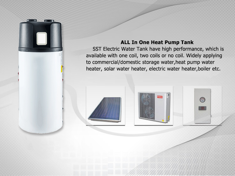 SST home appliance bathroom 35kw boiler all in one heat pump water tank