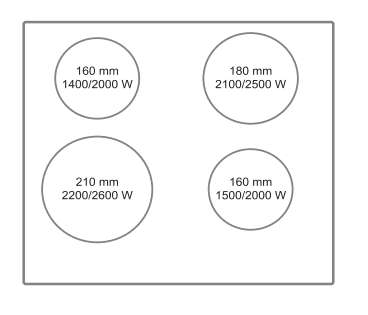 Home Appliance 4 zone induction hob induction cooker KS-C47221A