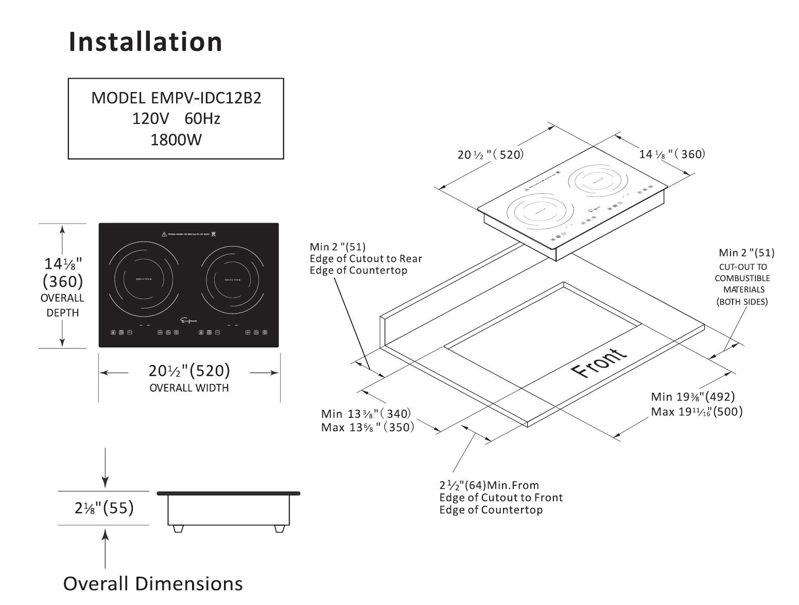Empava Home Appliances High Quality 5 burner induction Hob invisible Induction Cooktop 36 inch