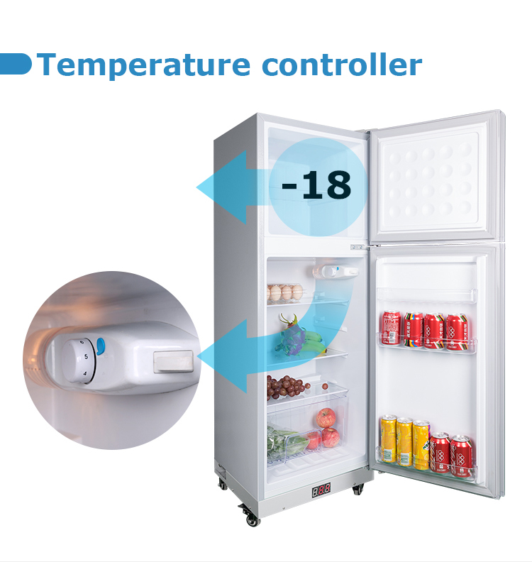 Home Appliances Top-Freezer Refrigerators DC Solar Refrigerator Kit 12V Outdoor Camping Double Door 