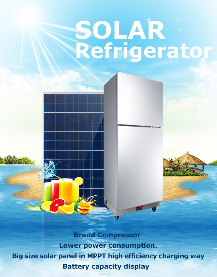 Home Appliances Top-Freezer Refrigerators DC Solar Refrigerator Kit 12V Outdoor Camping Double Door 