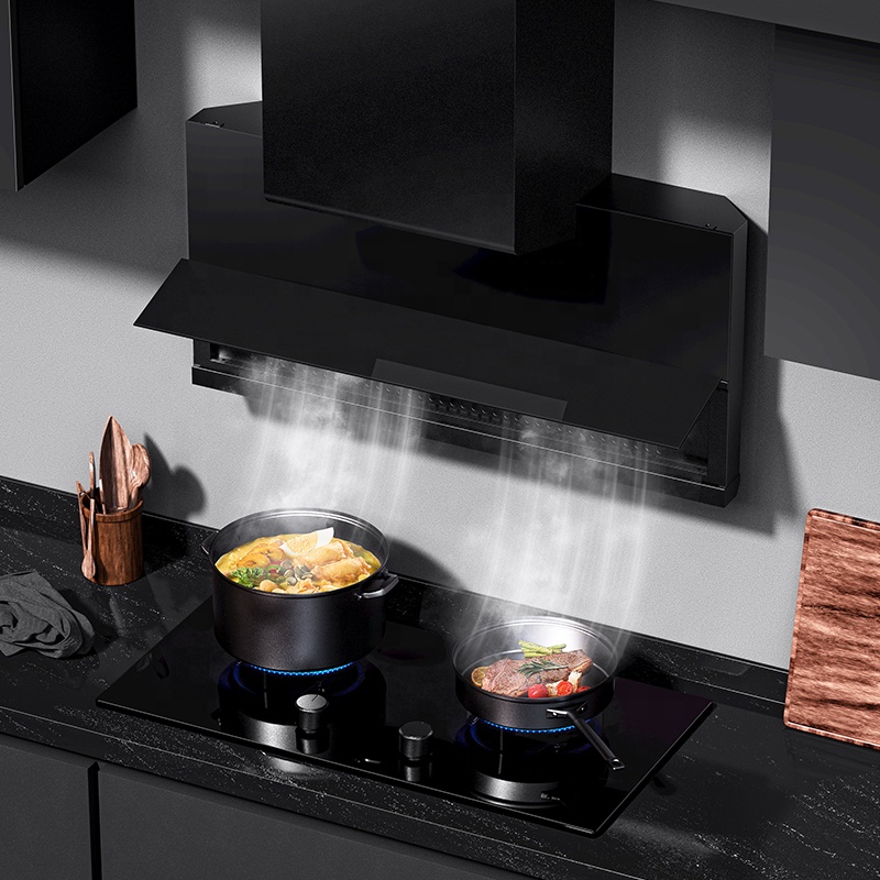 90cm Stainless Steel Home Kitchen Side Range Hood Smart Hood Appliances For Kitchen chimney