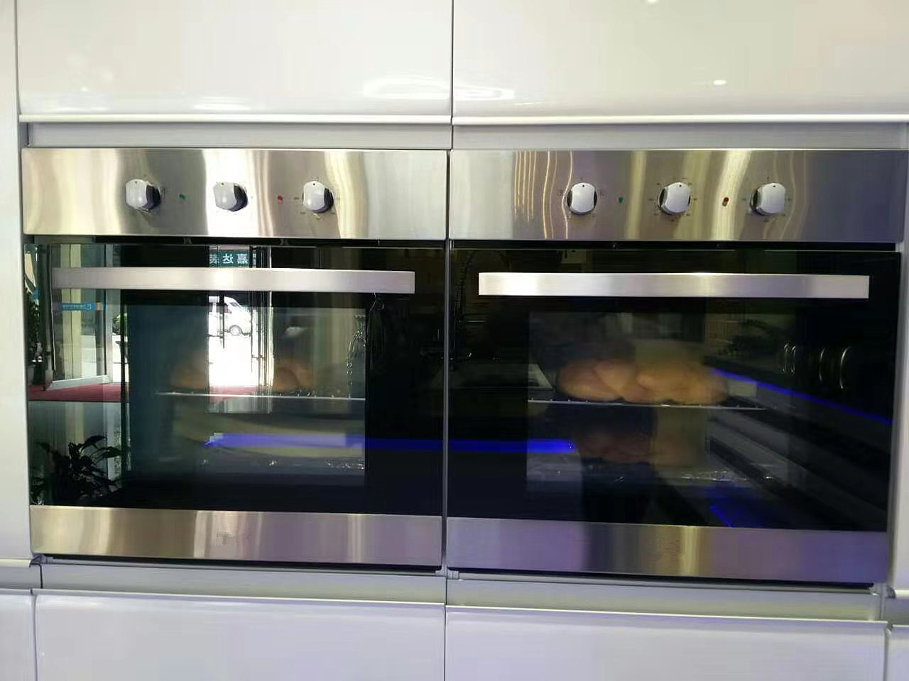 Home Built-In Electrical Oven, 57 Liter Kitchen Appliance Electric Pizza Oven, Stainless Steel Singl