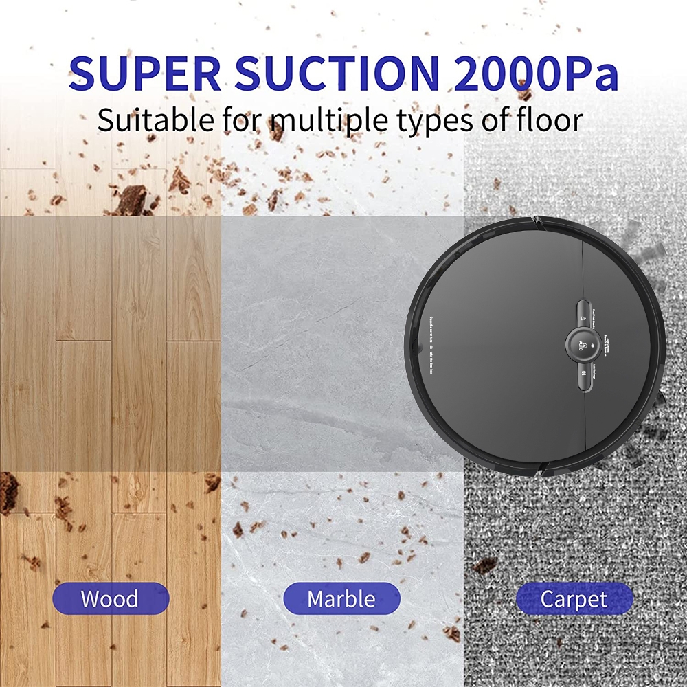 Top Selling Products Floor Cleaning Robot Low Noise Home Appliances 4400mAh High Capacity Battery 3 