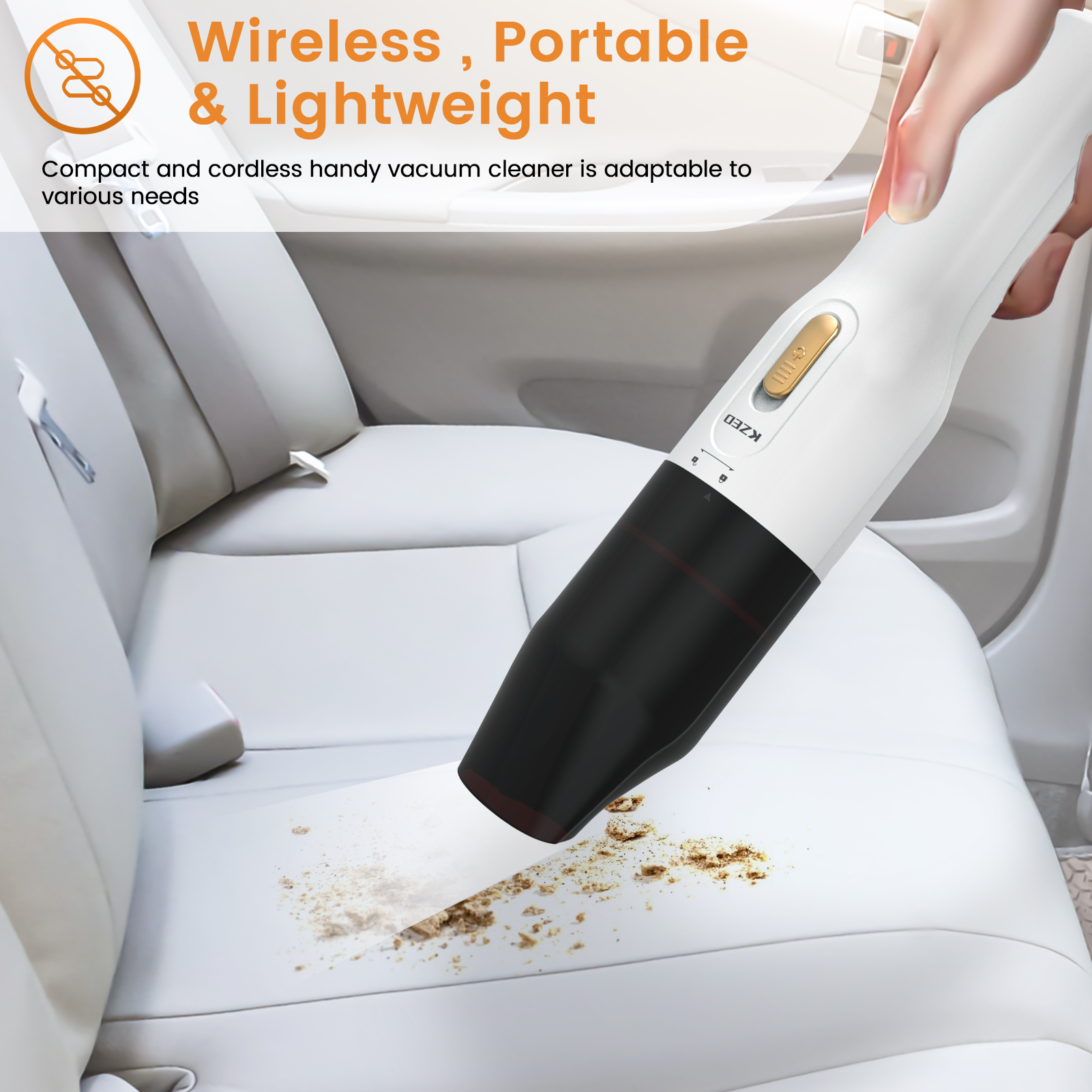 7.4V 8500Pa Mini Portable Car Washer Vacuum Cleane
