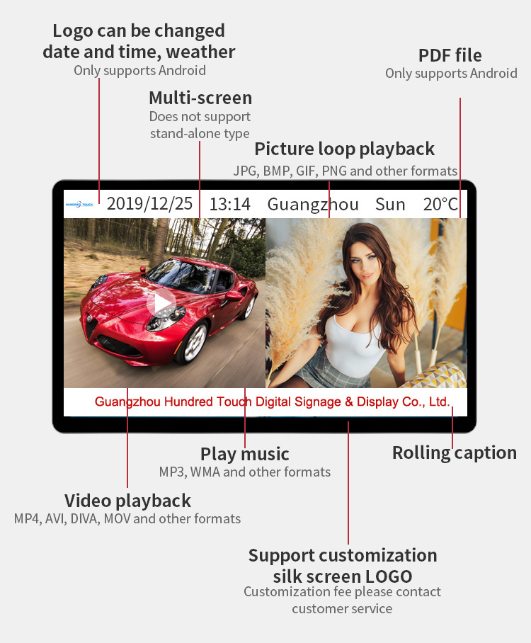 Big Discount Wall Mount 32 inch Android Digital Si