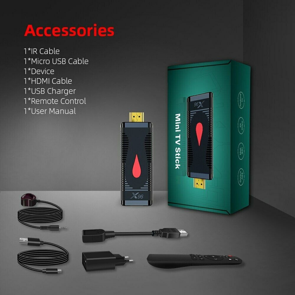 X96 S400 TV Stick EU turns TV into Smart TV through Google Assistant Portable 1GB RAM 8GB ROM Blueto