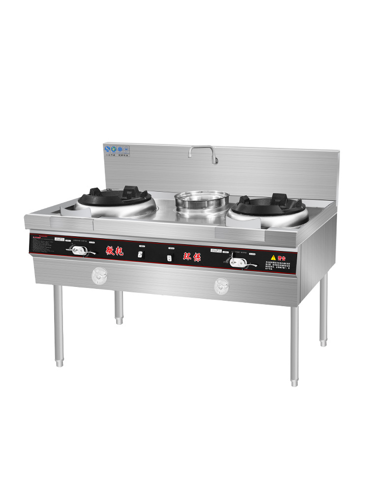 stove with oven burner Industrial two wok gas rang