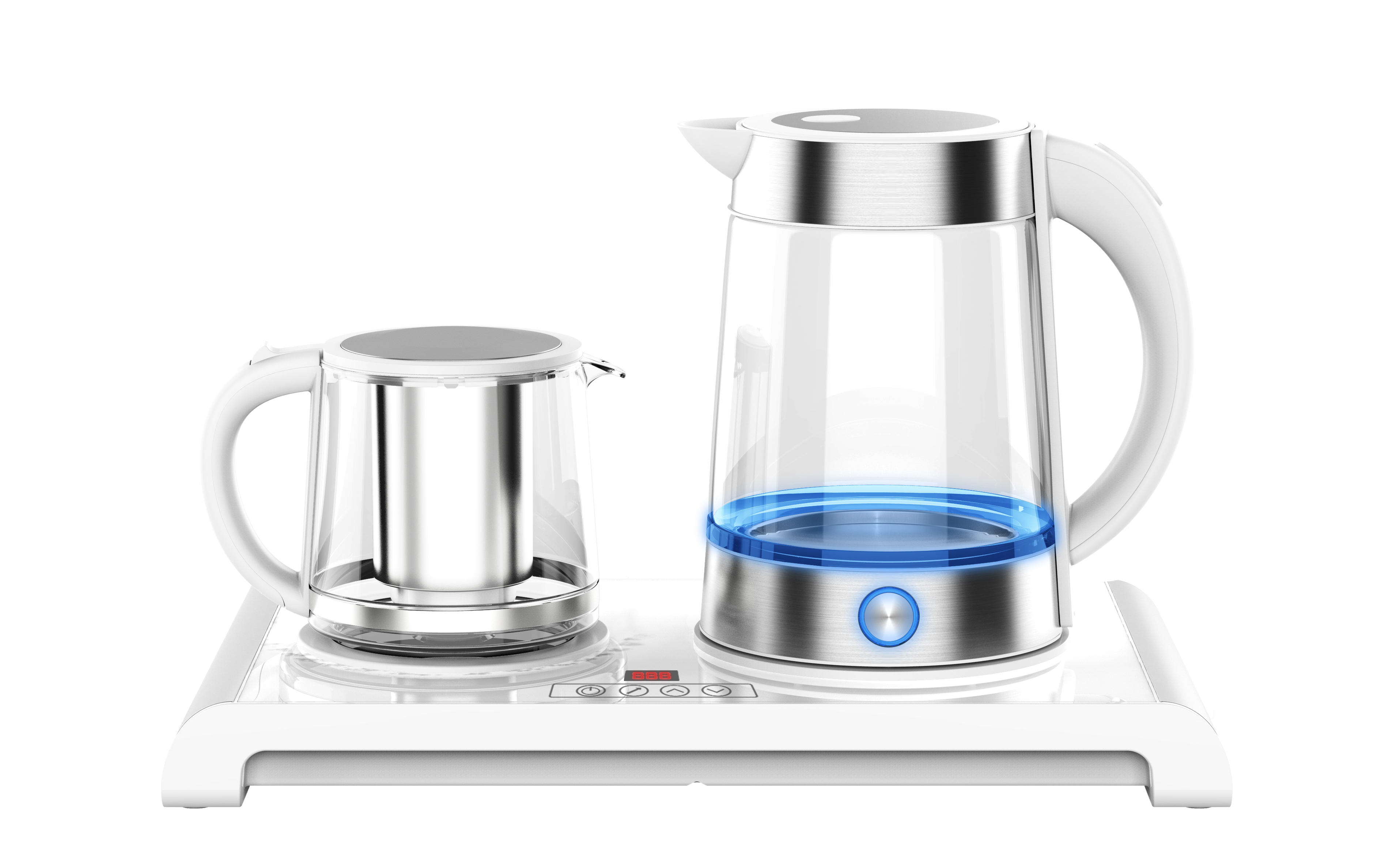 Custom 1.7L Glass Tea Kettle Electronic Home Appli