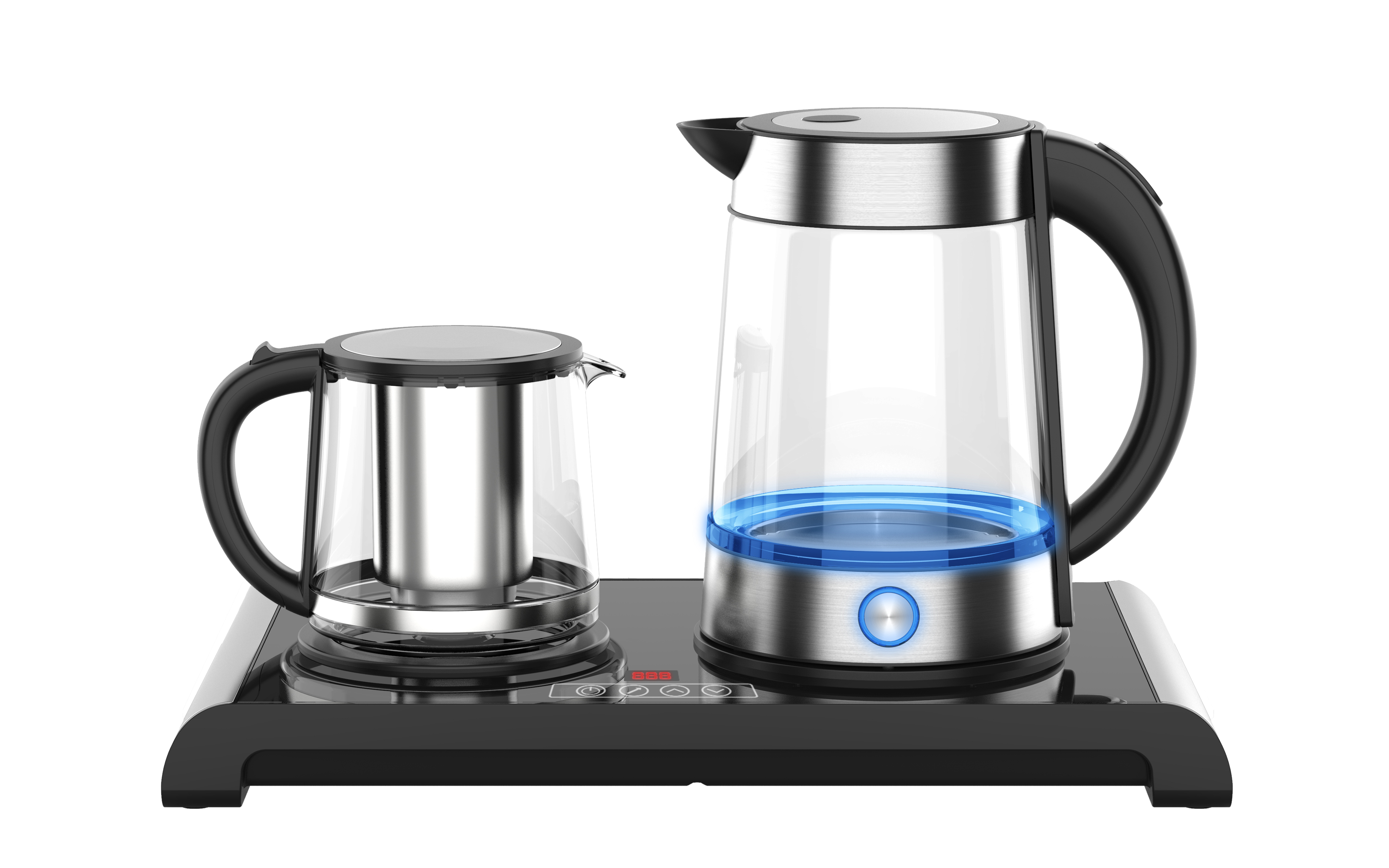 Custom 1.7L Glass Tea Kettle Electronic Home Appli