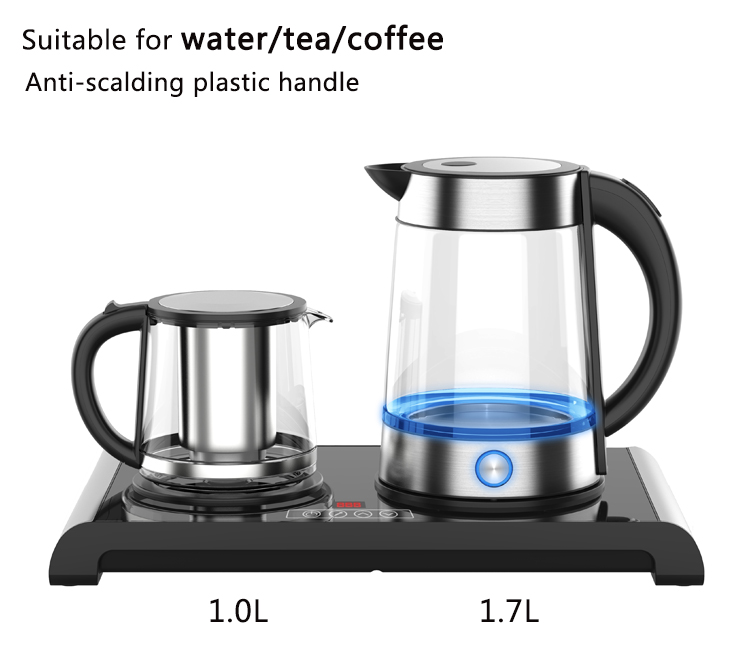 Custom 1.7L Glass Tea Kettle Electronic Home Appli