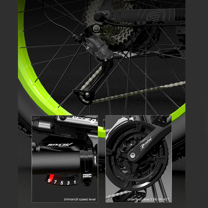 LANKELEISI 27-speed mountain bike 1000w electric b