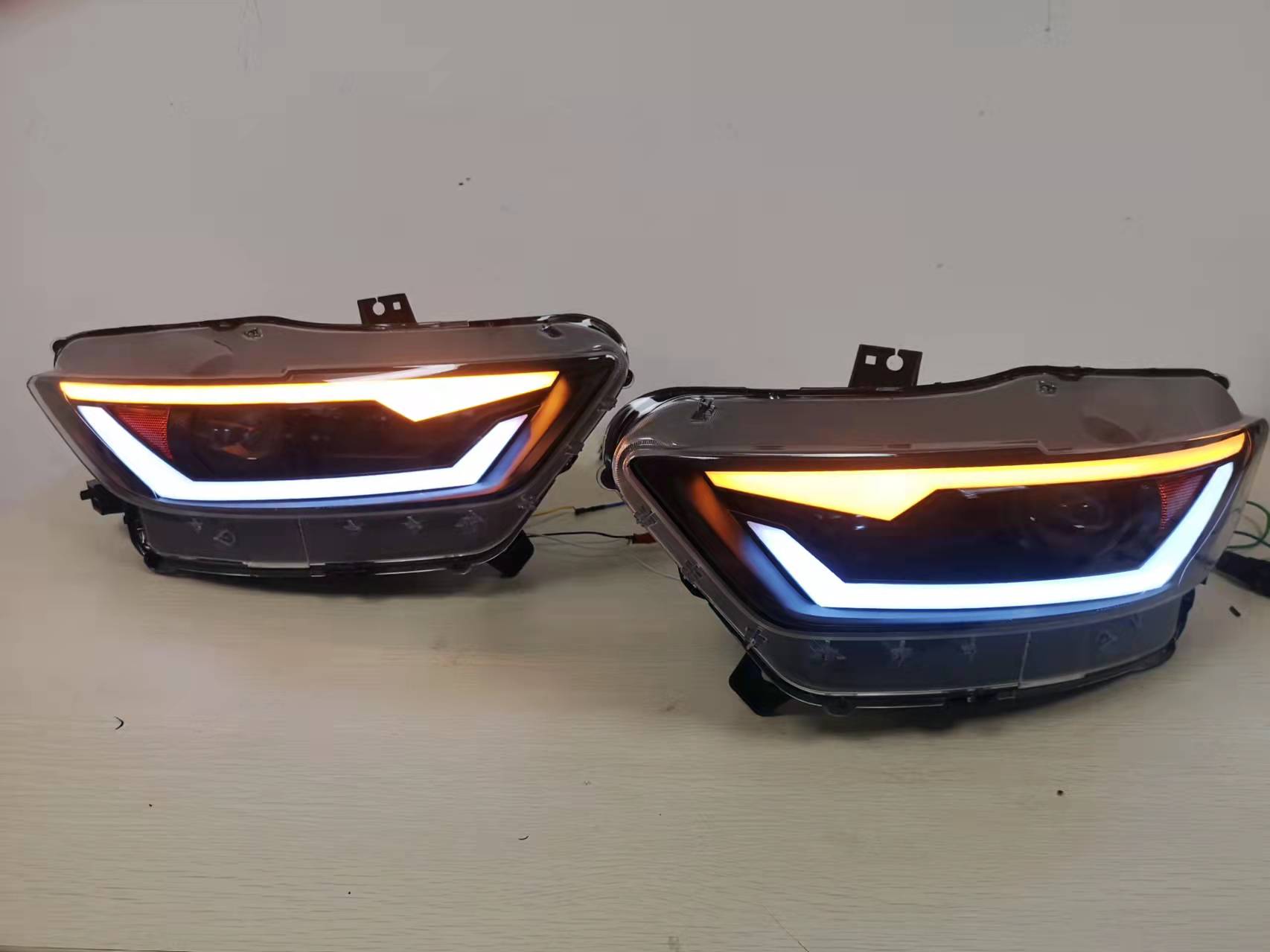 New Style Modified Head Light for Ford Mustang 2015-2017 Headlight DRL Daylight Fog Front Bumper LED