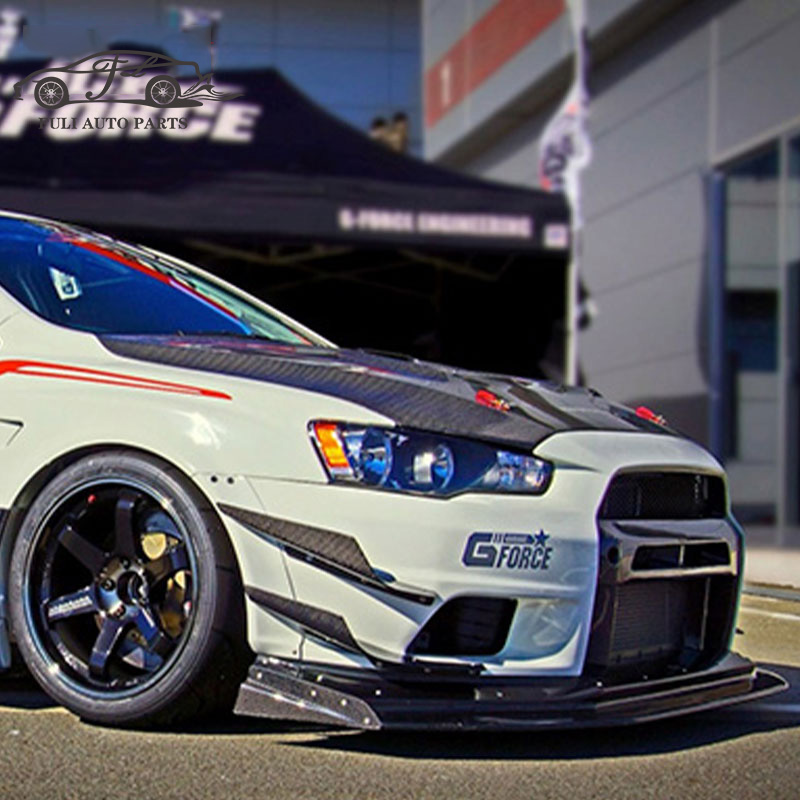FULI auto parts Car bumpers For Mitsubishi lancer 2009-2015 Upgrade To GTR Style body kit Front bump
